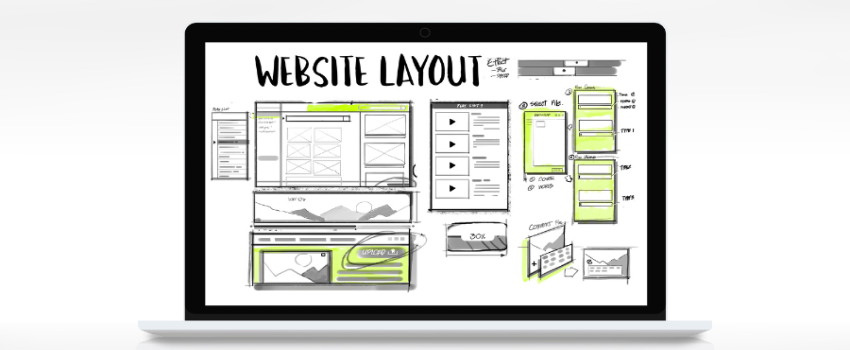 Visually appealing web design layout optimized for user experience