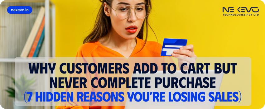 Customer adds product to cart but abandons checkout on ecommerce website