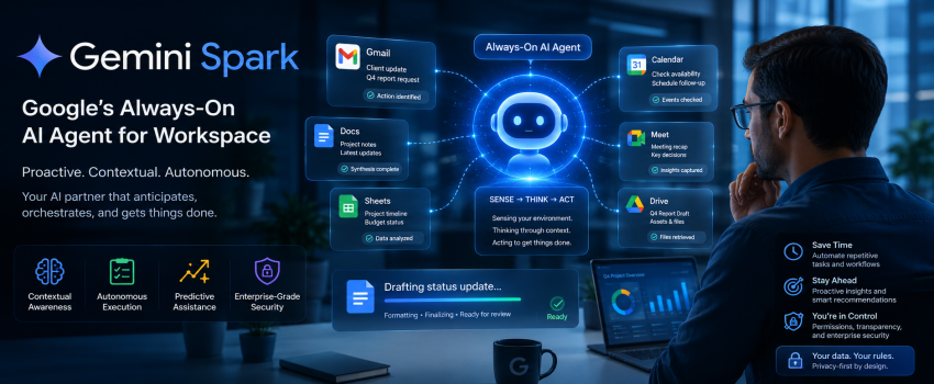 Gemini Spark Explained: Google’s Always-On AI Agent for Workspace Gemini Spark Explained: Google’s Always-On AI Agent for Workspace