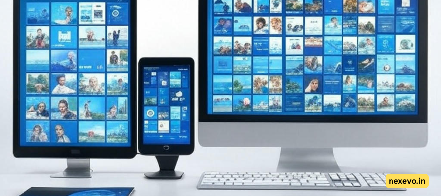 Fluid grid layout ensuring responsive design across devices.